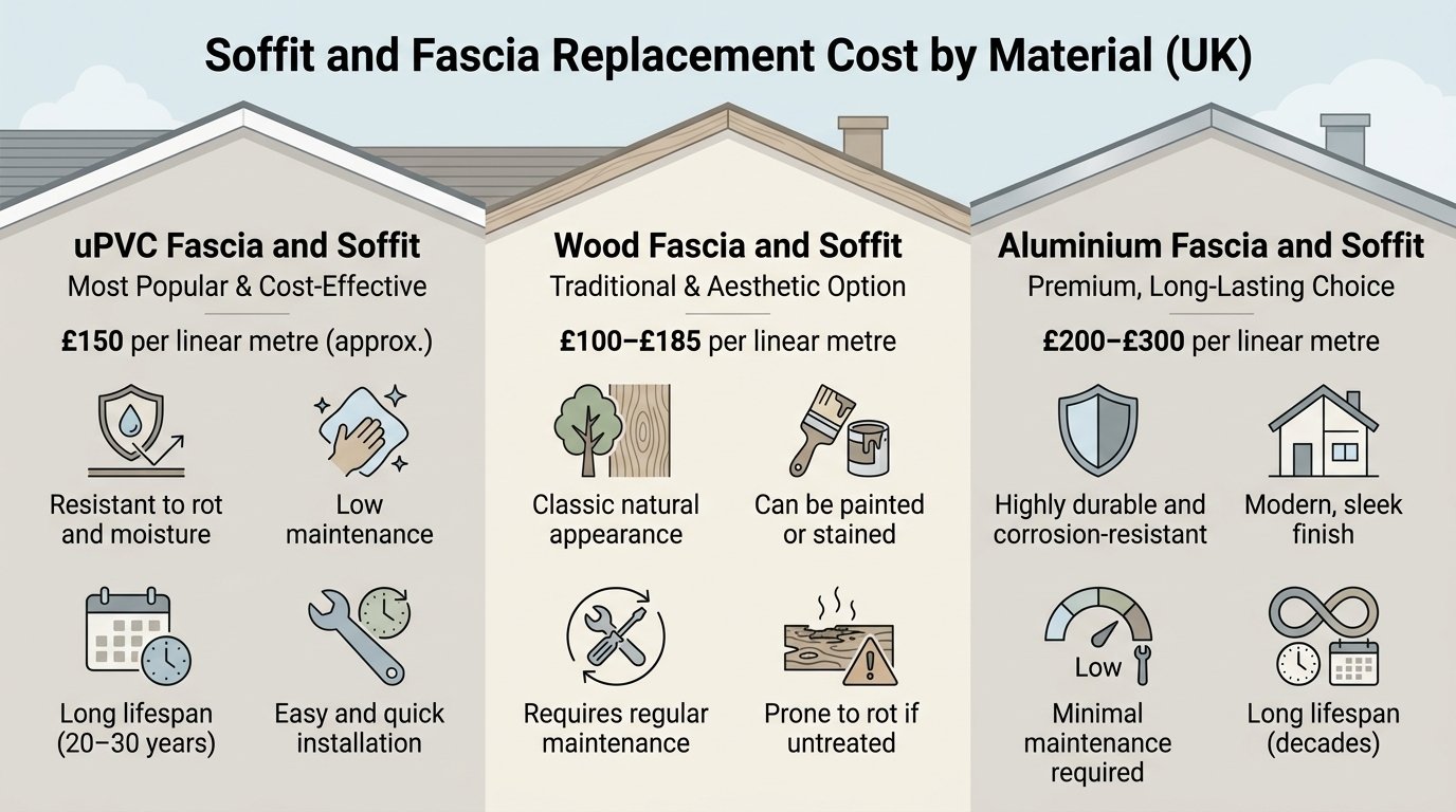 Soffit and Fascia Replacement Cost by Material