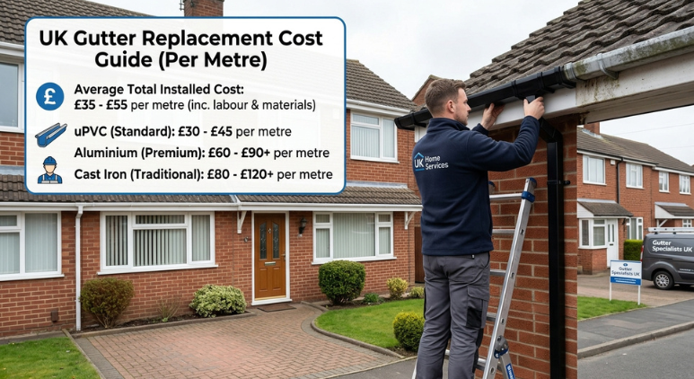 Gutter replacement cost per meter