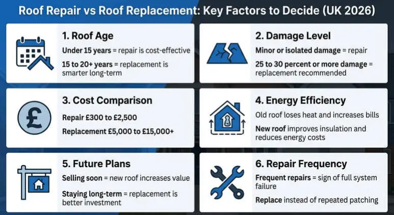 Key Factors to Consider When Choosing Between Roof Repair vs Roof Replacement